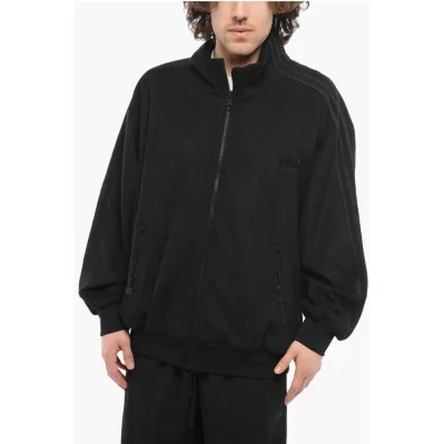 Solid Color Mock Neck Sweatshirt with Tone On Tone Details
