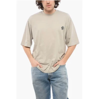 Cotton Crew-neck T-shirt with Back Print