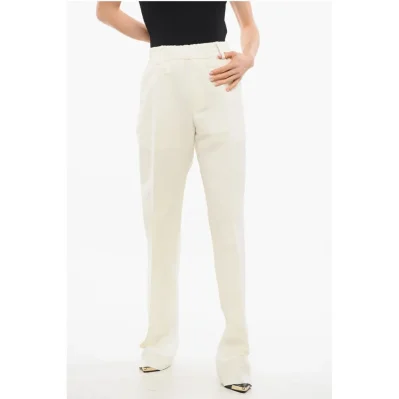 High-waisted Tailored Pants with Pleats