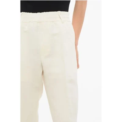 High-waisted Tailored Pants with Pleats