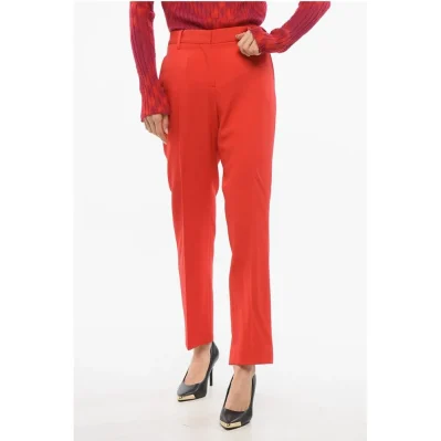 Wool Cropped Pants with Pleats