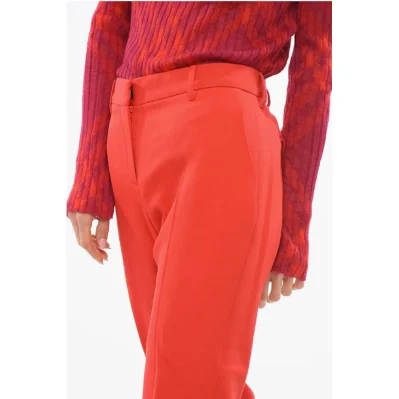 Wool Cropped Pants with Pleats