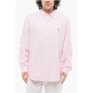 Custom Fit Striped Button Down Shirt