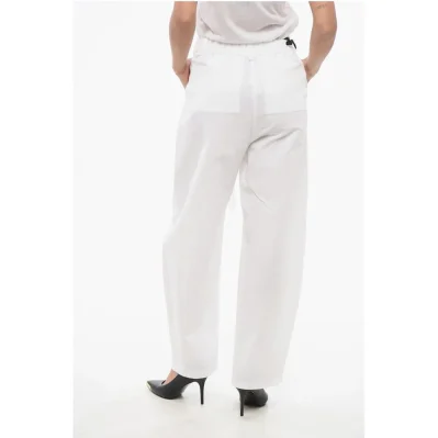High-Waisted Cotton and Linen PIANISTA Pants