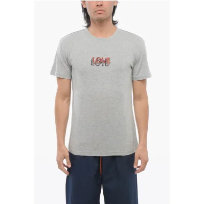 Crew Neck LOVE T-Shirt with Embroidery