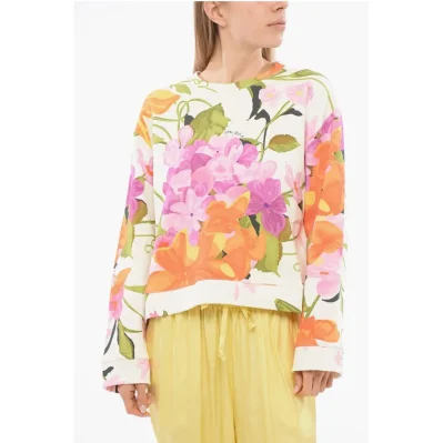 Over BOXY Sweater with Floral Print