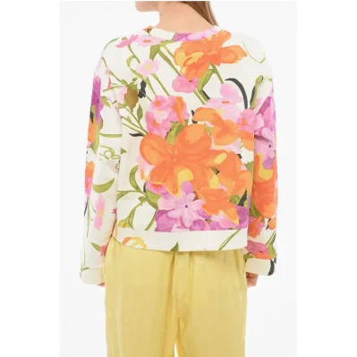 Over BOXY Sweater with Floral Print