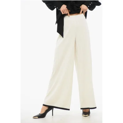 Ribbed Wide-leg Pants