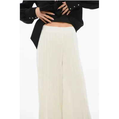 Ribbed Wide-leg Pants