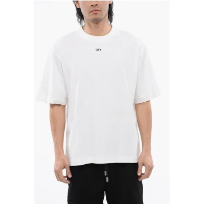 FOR EVER Solid Color Crew-neck T-Shirt with Contrasting Logo