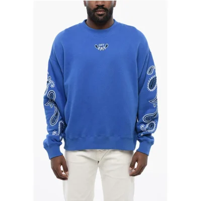 Brushed Cotton BANDANA ARROW Crewneck Sweatshirt