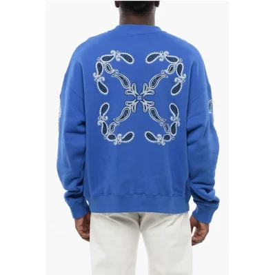 Brushed Cotton BANDANA ARROW Crewneck Sweatshirt