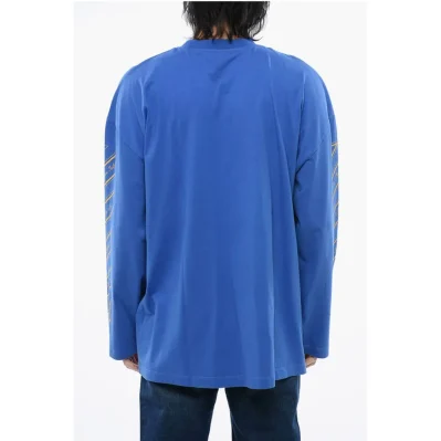 OW 23 WIDE L/S TEE NAUTICAL BLUE GOLD F