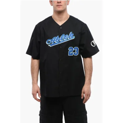 Cotton BASEBALL Shirt with Embroidered Logo