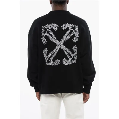 Brushed Cotton TATTOO ARROW Crewneck Sweatshirt