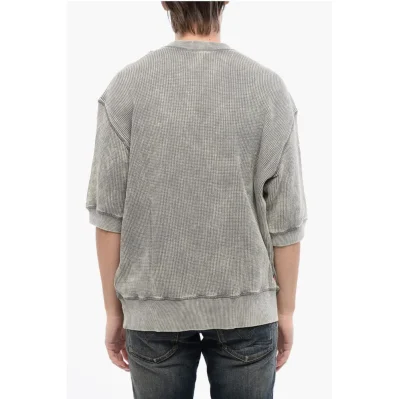 RED TAG Short Sleeves Acid Wash Effect S-COOLWAFY-N1 Crew-Ne