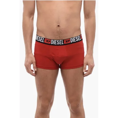 Set 3 Pairs of Stretch Cotton Boxers with Logoed Elastic Ban