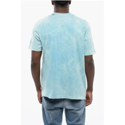 RED TAG Acid Wash Effect T-JUST-N17 Crew-neck T-shirt with E