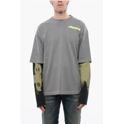 RED TAG Acid Wash Effect T-WESHER-N3 Crew-neck T-shirt