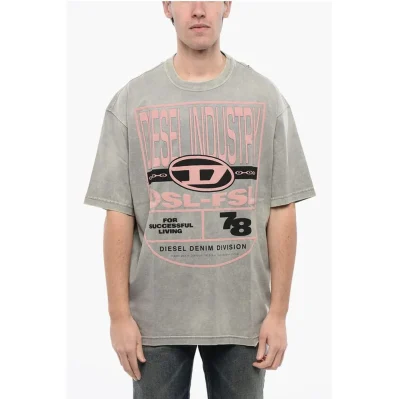 RED TAG Cotton Crew-neck T-WASH-N1 T-shirt with Embossed Log