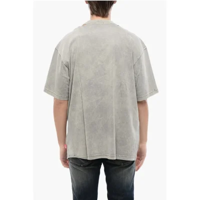 RED TAG Cotton Crew-neck T-WASH-N1 T-shirt with Embossed Log