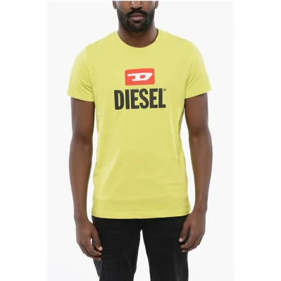 Solid Color T-DIEGO NEW Crewneck T-Shirt with Maxi Frontal L