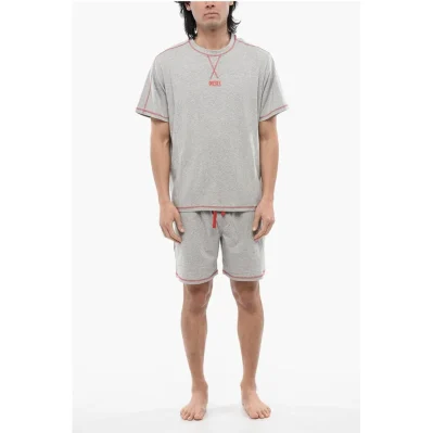 RED TAG Stretch Cotton UMSET-WILORT Short Pyjamas Set with V