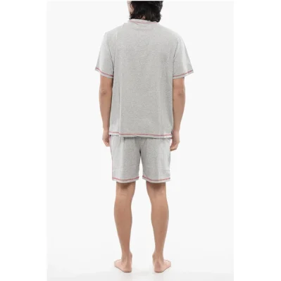 RED TAG Stretch Cotton UMSET-WILORT Short Pyjamas Set with V