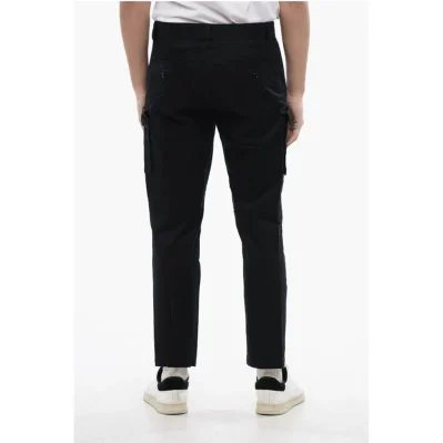 Solid Color P-COR-CL Cargo Pants with Oval-D Logo