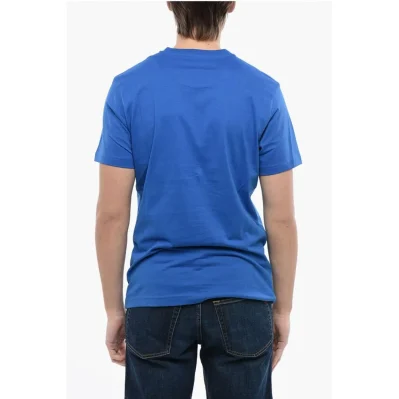 Cotton Crew-neck T-DIEGOR-K48 T-shirt with Frontal Print