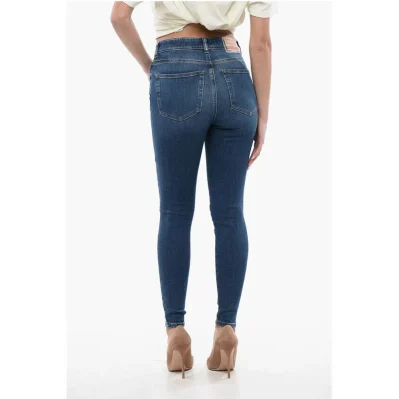 High Waisted Stretch Denim SLANDY Jeans 11cm L.32