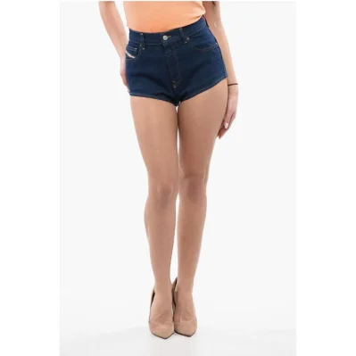 Denim DE-LUNAR Boyshorts with Visible Stitching