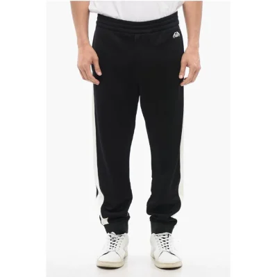 Cotton-blended Sweatpants with Side Bands