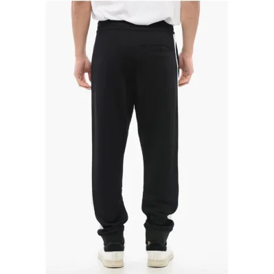 Cotton-blended Sweatpants with Side Bands