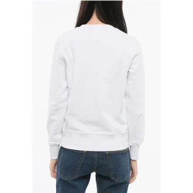 JEANS COUTURE Crew Neck MIRROR Sweatshirt with Lamè Logo