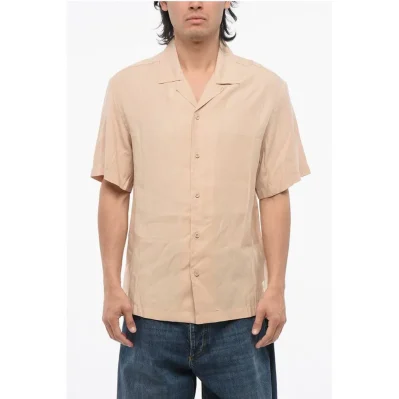 EMPORIO Back Embroidered PALMS Bowling Shirt