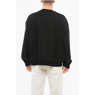 EMPORIO Crew Neck NOIR Sweatshirt with Beaded Embroidery