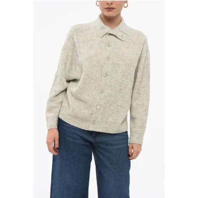 EMPORIO Turtleneck Wool Blend Cardigan