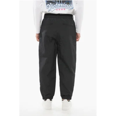 EMPORIO Padded Nylon Sweatpants with Cuffs