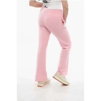 Knitted Bootcut Sweatpants with Elastic Waistband