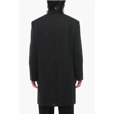 Twill Virgin Wool Slim Fit Coat
