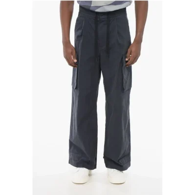 Single-pleated Cotton Blend Cargo Pants