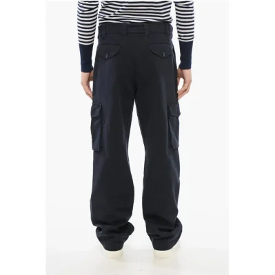 Twill Cotton Cargo Pants with Belt Loops