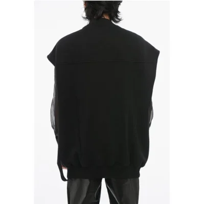 DRKSHDW Zip-up Jersey Vest with Oversized Design