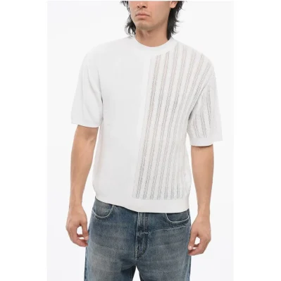Short-sleeved JUEGO T-Shirt with Cable Knit Detail