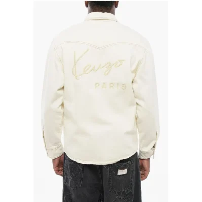 Denim WESTERN Shirt with Embroidered Logo