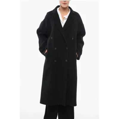 Wool Blend Double-breasted Coat