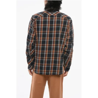 ICONS Cotton Flannel Saharan Overshirt with Tartan Motif