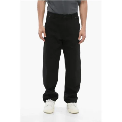 Cotton Pants with Embroidered Logo