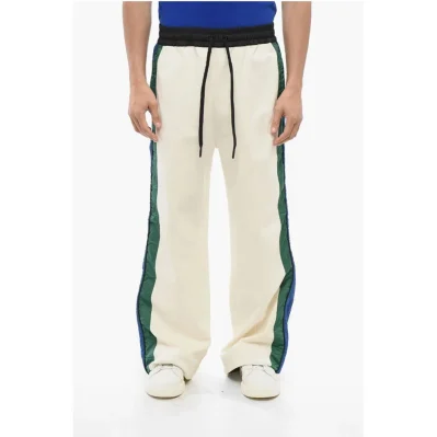 GRENOBLE Fleeced Sweatpants with Side Nylon Constrating Band